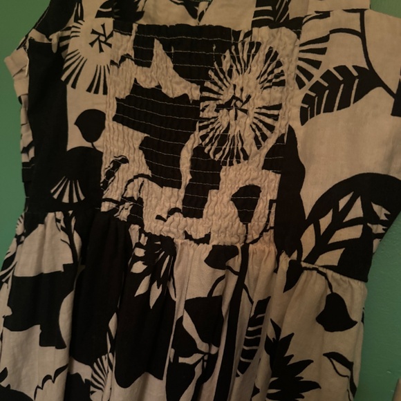 Maxi Dress - Black and White Floral Modern - Picture 4 of 6